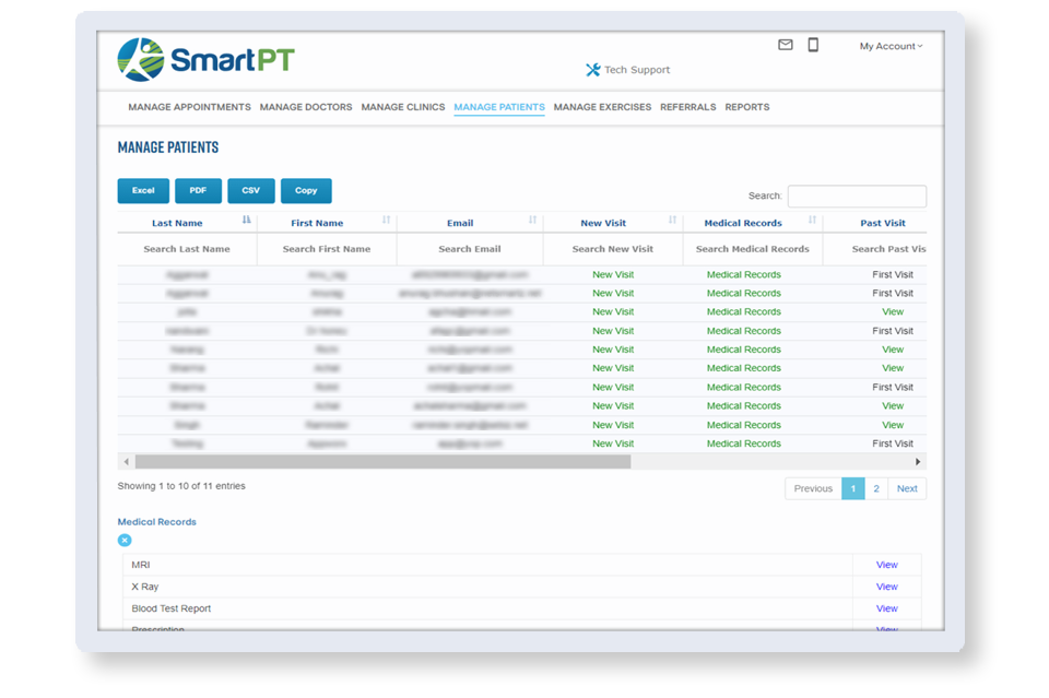 video physio consultation